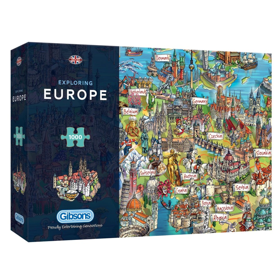 Puzzles Gibsons Games | Exploring Europe 1000 Piece Jigsaw Puzzle