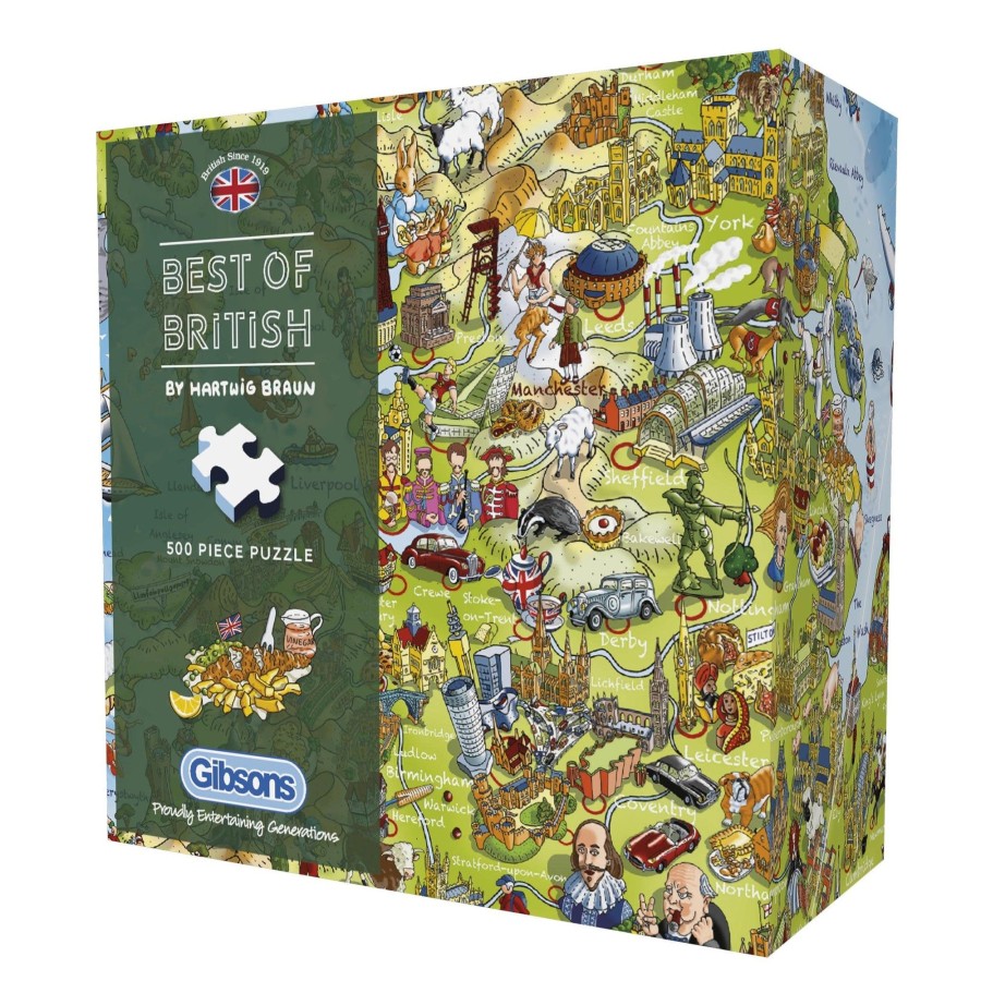 Puzzles Gibsons Games | Best Of British 500 Piece Jigsaw Puzzle