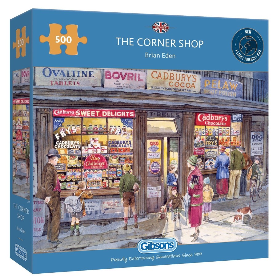 Puzzles Gibsons Games | The Corner Shop 500 Piece Jigsaw Puzzle