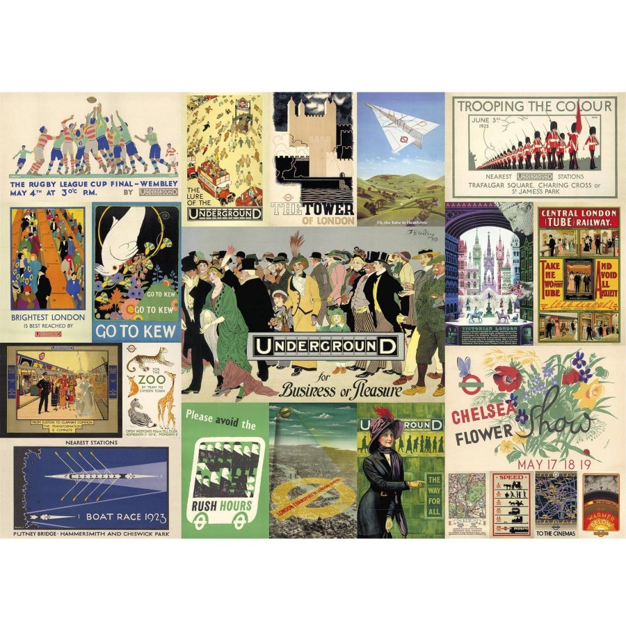 Puzzles Gibsons Games | London Transport Heritage Posters 500 Piece Jigsaw Puzzle