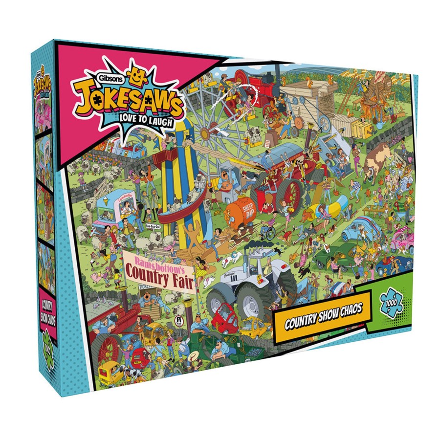 Puzzles Gibsons Games | Jokesaws: Country Show Chaos 1000 Piece Jigsaw Puzzle