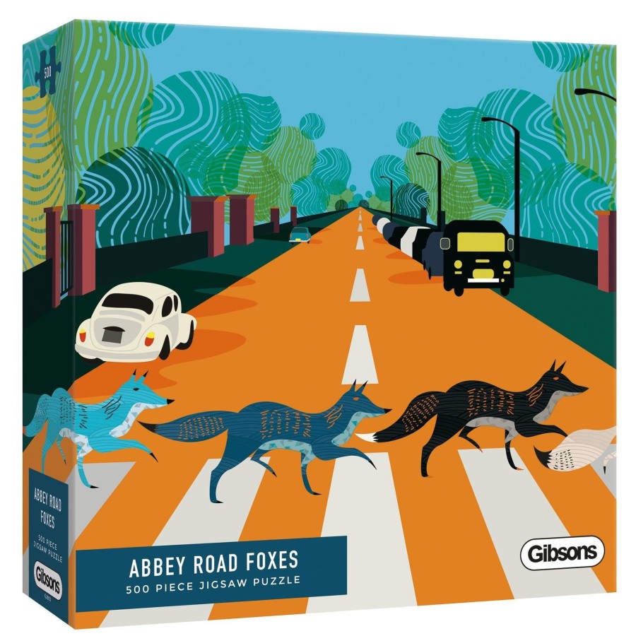 Puzzles Gibsons Games | Abbey Road Foxes 500 Piece Jigsaw Puzzle