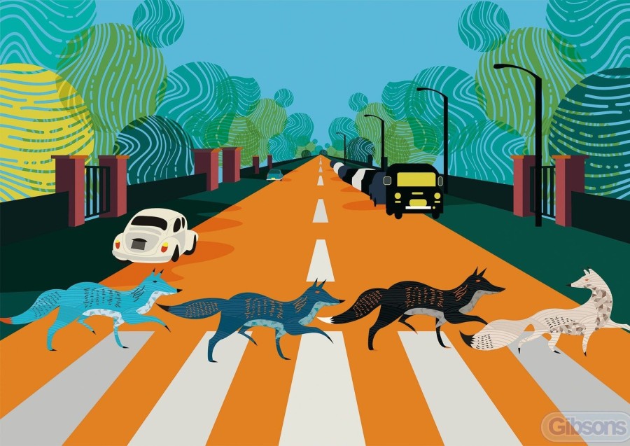 Puzzles Gibsons Games | Abbey Road Foxes 500 Piece Jigsaw Puzzle