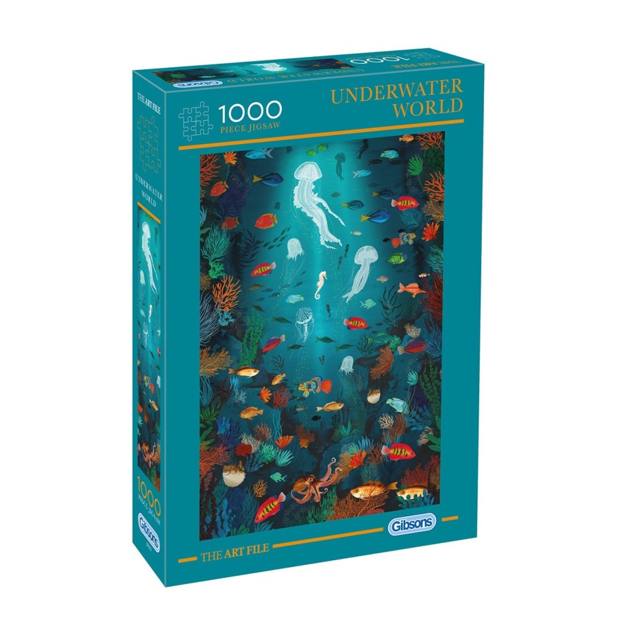 Puzzles Gibsons Games | The Art File Underwater World 1000 Piece Jigsaw Puzzle