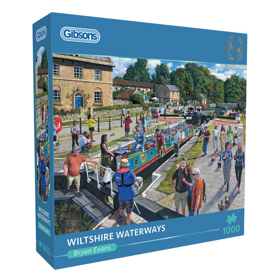 Puzzles Gibsons Games | Wiltshire Waterways 1000 Piece Jigsaw Puzzle