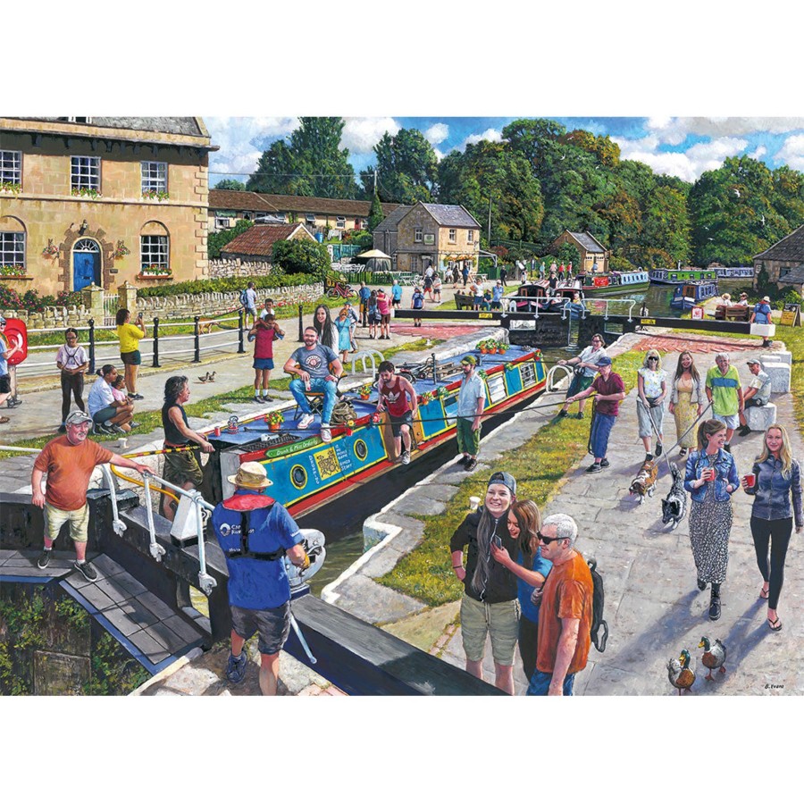 Puzzles Gibsons Games | Wiltshire Waterways 1000 Piece Jigsaw Puzzle