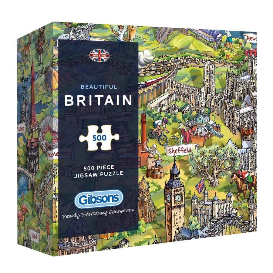 Puzzles Gibsons Games | Beautiful Britain 500 Piece Jigsaw Puzzle