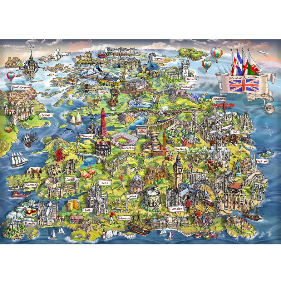 Puzzles Gibsons Games | Beautiful Britain 500 Piece Jigsaw Puzzle