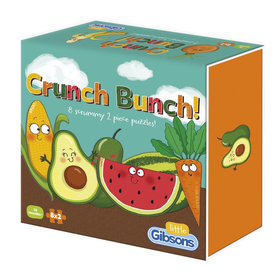 Games Gibsons Games | Crunch Bunch (8 In A Box) 2 Piece Children'S Puzzles