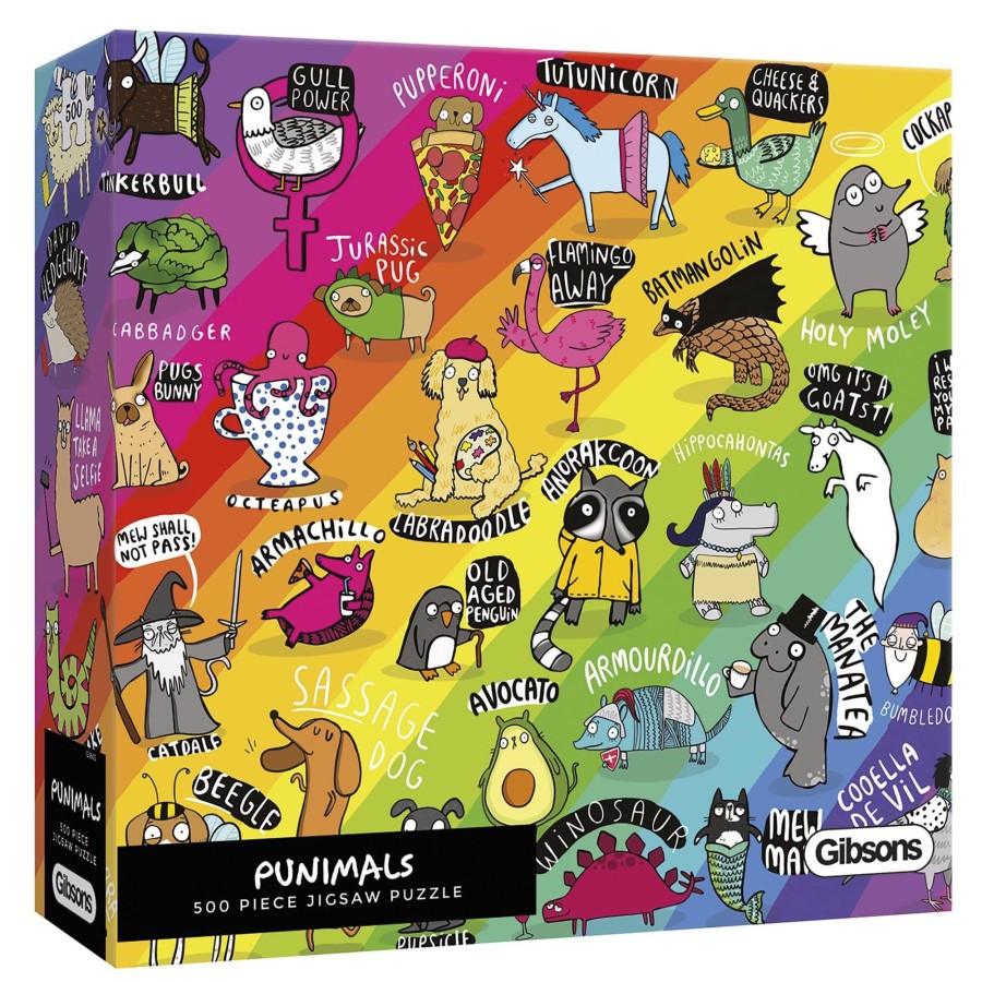 Puzzles Gibsons Games | Punimals 500 Piece Jigsaw Puzzle