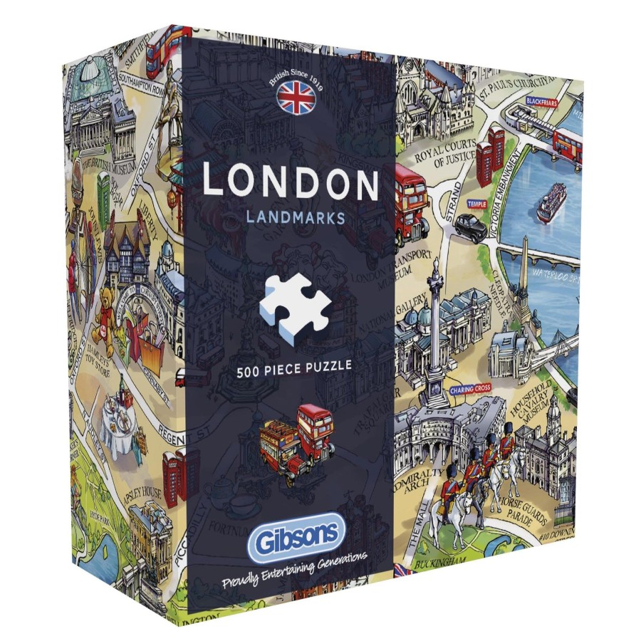 Puzzles Gibsons Games | London Landmarks 500 Piece Jigsaw Puzzle