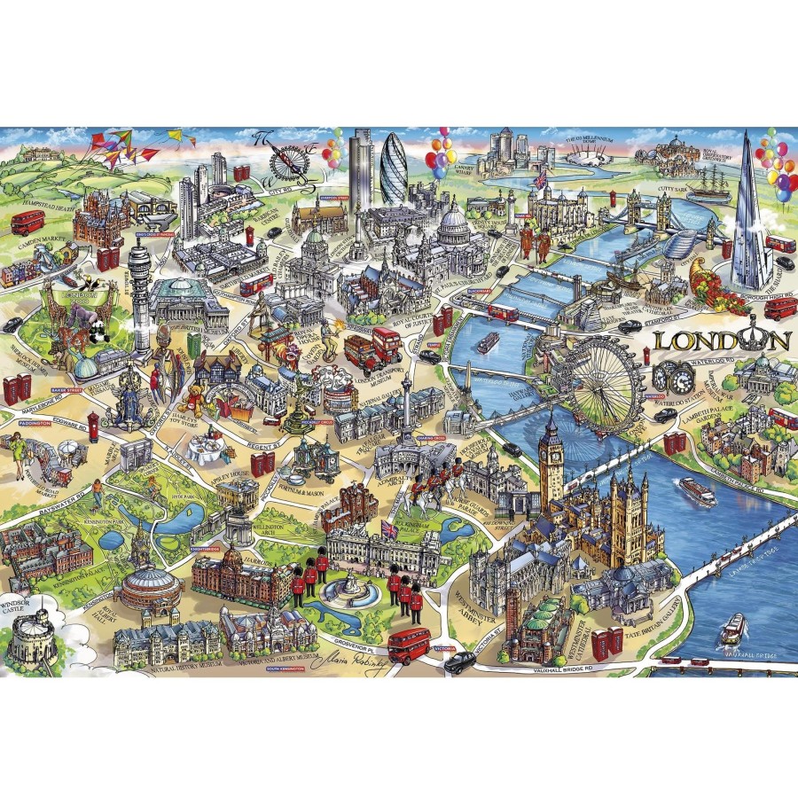 Puzzles Gibsons Games | London Landmarks 500 Piece Jigsaw Puzzle