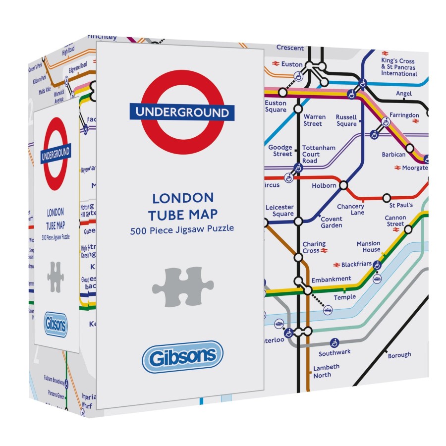 Puzzles Gibsons Games | Tfl London Tube Map 500 Piece Jigsaw Puzzle